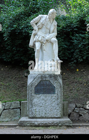 William Shakespeare Memorial dans le parc sur l'ILM, Weimar, Thuringe, Allemagne Banque D'Images