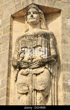 Détail du mausolée du poète et héros national de Cuba José Martí, Cementerio de cimetière Santa Ifigenia Banque D'Images