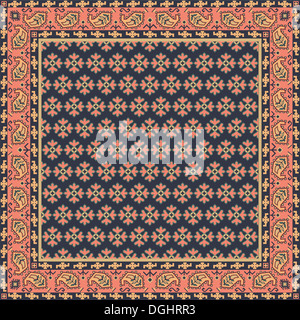 Imprimé floral rétro bandana ou Foulard Banque D'Images