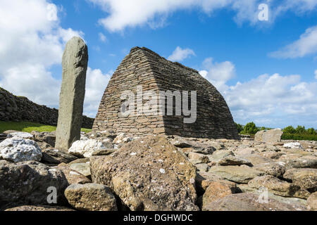 Gallarus Oratory, construction de ruche, péninsule de Dingle, comté de Kerry, République d'Irlande, Europe Banque D'Images