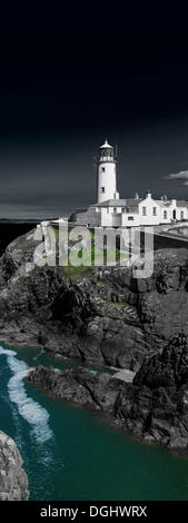 Fanad Head Lighthouse, Fanad Peninsula, comté de Donegal, en République d'Irlande, Europe Banque D'Images