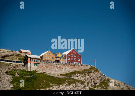 Saentis Alter mountain inn sur Saentis, montagne, Gipfel Saentis, Canton d'Appenzell Rhodes-Extérieures, Suisse Banque D'Images