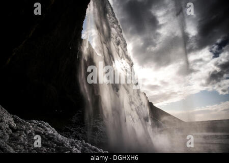 Seljalandsfoss, cascade, Thorsmörk, Région du Sud, Islande Banque D'Images