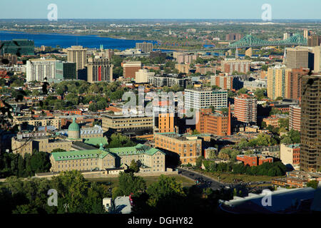 Vue de Montréal depuis le mont Royal Belvedere, Montréal, Quebec Province, Canada Banque D'Images