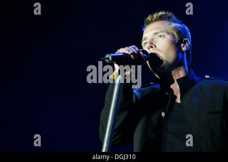 Le chanteur irlandais Ronan Keating, leader de l'boyband Boyzone vivent dans l'arène de la vie suisse à Lucerne, Suisse Banque D'Images