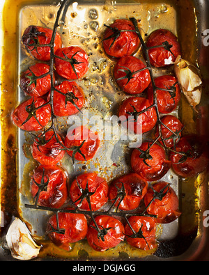 Tomates Rôties dans morts Banque D'Images