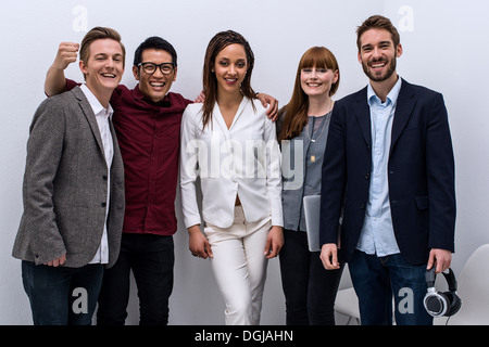 Portrait de l'équipe de création des succès à célébrer Banque D'Images