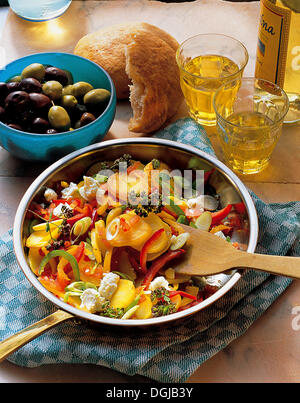 Pommes de terre grecques, Grèce. Banque D'Images