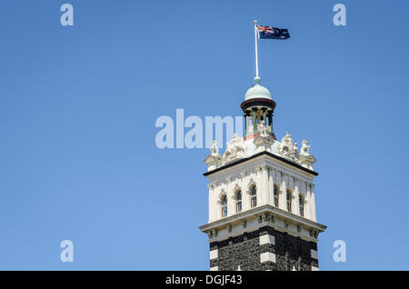 Historique, la tour de la gare de Dunedin, Dunedin, île du Sud, Nouvelle-Zélande, Océanie Banque D'Images