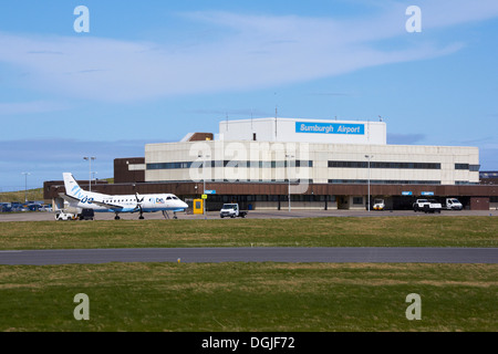 L'Aéroport' établissement"Sumburgh. Banque D'Images