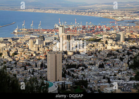 Voir d'Haïfa, Israël, Moyen Orient Banque D'Images