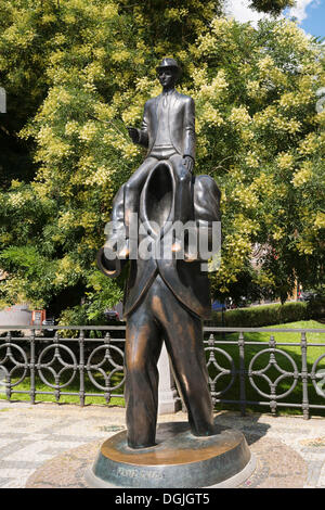 Monument de Franz Kafka, Prague, République Tchèque, Europe Banque D'Images
