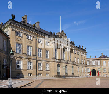 Le Château d'Amalienborg, Copenhague, Danemark, Scandinavie, dans le Nord de l'Europe Banque D'Images