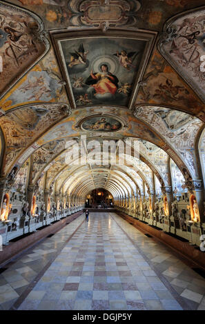 Antiquarium, Muenchner Residenz royal palace, accueil des régents Wittelsbach jusqu'en 1918, Munich, Bavière Banque D'Images