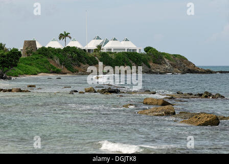 Hôtel bungalows sur la plage, Green Cay Marina, Christiansted, l'île Sainte-Croix, îles Vierges américaines, United States Banque D'Images