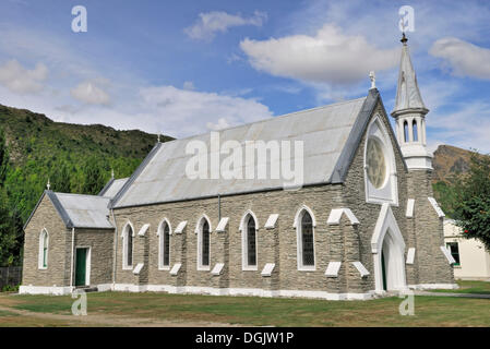 Église catholique, Arrowtown, île du Sud, Nouvelle-Zélande Banque D'Images