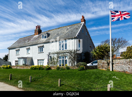 Maisons dans Orford dans le Suffolk. Banque D'Images