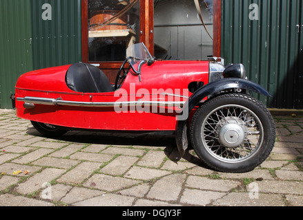 Années 1930 Vintage Morgan à trois roues Super Sports voiture Isle of Wight, Hampshire, Angleterre Banque D'Images