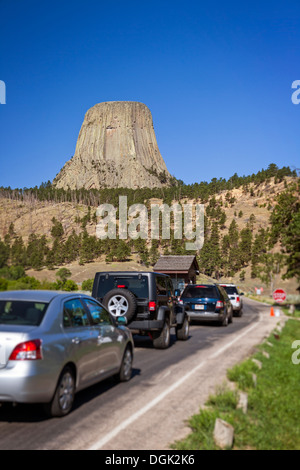 Entrée privée, Devil's Tower National Monument, Wyoming Banque D'Images