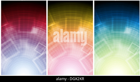 Bannières multicolores verticale. Illustration vecteur EPS 10 Banque D'Images