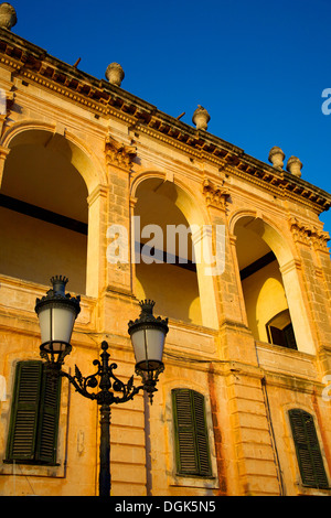 L'éclairage et l'architecture locale, Ciutadella, Minorque, Espagne Banque D'Images