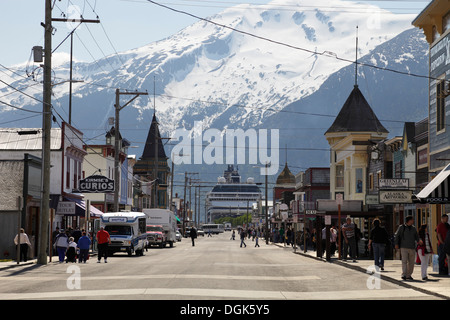 High Street à Skagway en Alaska. Banque D'Images