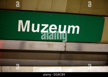 La station de métro Muzeum de Prague Prague République tchèque, de l'Europe Banque D'Images