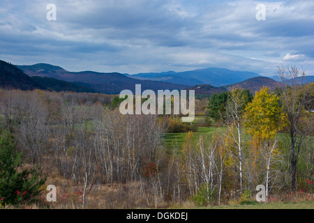 Une vue sur les montagnes Blanches du New Hampshire. Banque D'Images