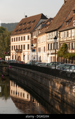 Elk213-1456v France, Alsace, Wissembourg, Quartier du Bruch, maisons patriciennes Banque D'Images