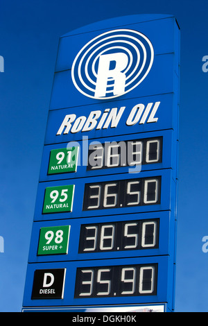 Robin Oil company logo icônes icône carburant emblème mark Banque D'Images