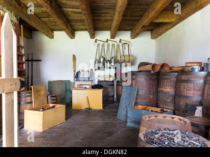 Stockage Stocker la poudre à fusil Prix de Fort Frederick Maryland comme en français indien ; développement de la guerre d'Indépendance Banque D'Images