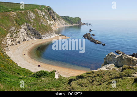 Formation côtière, Man O'War de Lulworth Cove, dans le Dorset, dans le sud de l'Angleterre, Angleterre, Royaume-Uni, Europe Banque D'Images