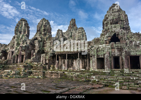 Le complexe du temple Bayon d'Angkor Thom. Banque D'Images