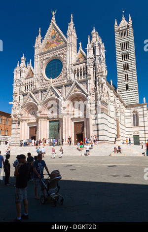 La Cathédrale de Sienne datant du 12e au 14e siècles. Banque D'Images