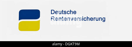 La Deutsche Rentenversicherung, l'assurance pension allemande, le lettrage avec logo Banque D'Images