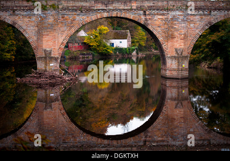 Vue d'Prebends Pont sur la rivière l'usure dans Durham. Banque D'Images