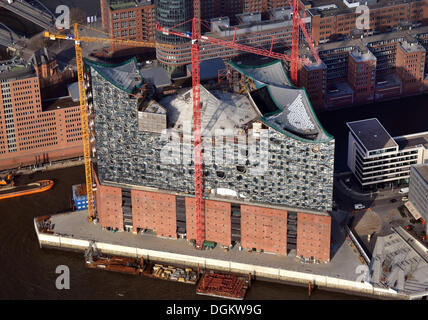 Vue aérienne, Elbe Philharmonic Hall, Hambourg, Hambourg, Allemagne Banque D'Images