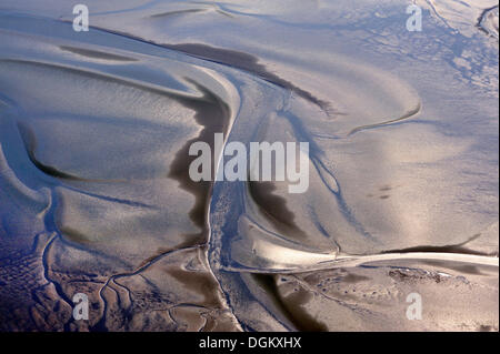 Vue aérienne de Hambourg, près de la mer des Wadden, Scharhoern Island Neuwerk, Hambourg, Hambourg, Allemagne Banque D'Images