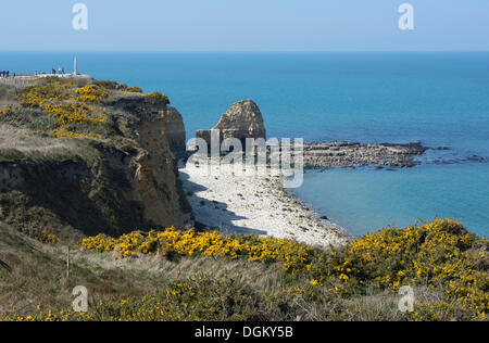 L'autre avec la Pointe du Hoc, Omaha Beach memorial, Basse-normandie, France, Europe Banque D'Images