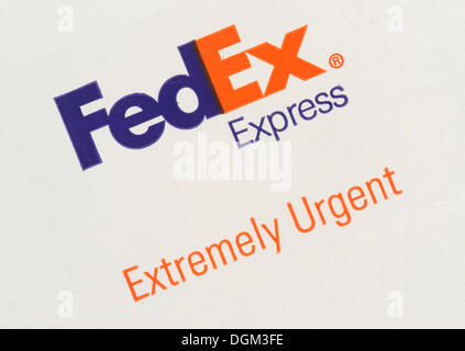 Epress FEDEX enveloppe avec logo, très urgent Banque D'Images