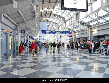 Hall de l'aérogare 1, C, de l'aéroport international O'Hare de Chicago, Illinois, USA, Amérique Latine Banque D'Images