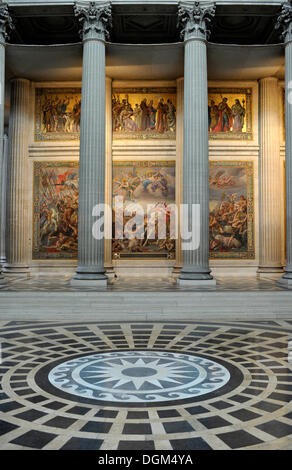 Mur intérieur peintures, Panthéon, un mausolée contenant les restes d'éminents citoyens français Banque D'Images