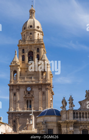 Espagne Murcia, le campanile de la cathédrale Santa Maria Banque D'Images