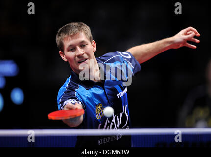 Bastian Steger, tennis de table, finale de la coupe du stade Porsche, Stuttgart, Bade-Wurtemberg Banque D'Images