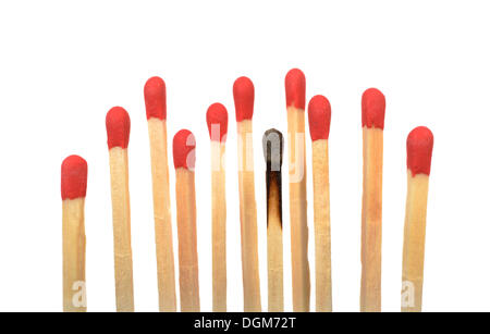 Correspond à l'un brûlé, image symbolique pour burn-out, l'intimidation ou l'exclusion Banque D'Images