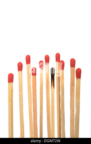 Correspond à l'un brûlé, image symbolique pour burn-out, l'intimidation ou l'exclusion Banque D'Images