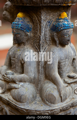 Statue du dieu hindou, Katmandou, Népal, Asie Banque D'Images