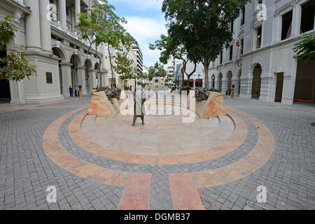 Monument de l'indépendance dans la zone piétonne de la vieille ville de Guayaquil, Equateur, Amérique du Sud Banque D'Images