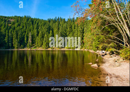 Le lac Mummelsee, Forêt-Noire, Bade-Wurtemberg Banque D'Images