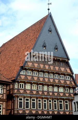 Les bouchers Guild Hall, Knochenhauer Amtshaus, dans la région de Hildesheim, Basse-Saxe Banque D'Images